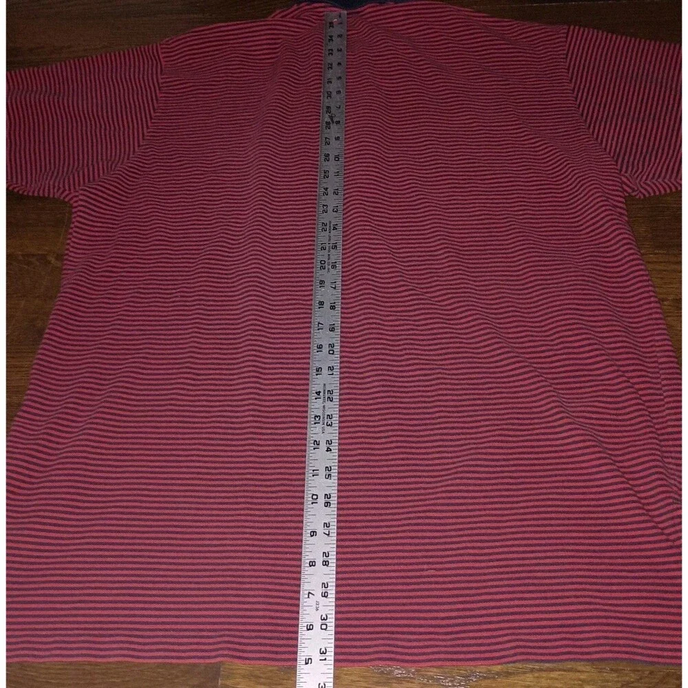 Vintage Polo Ralph Lauren Polo Shirt Mens XXL 2XL Striped Blue Red Small Pony